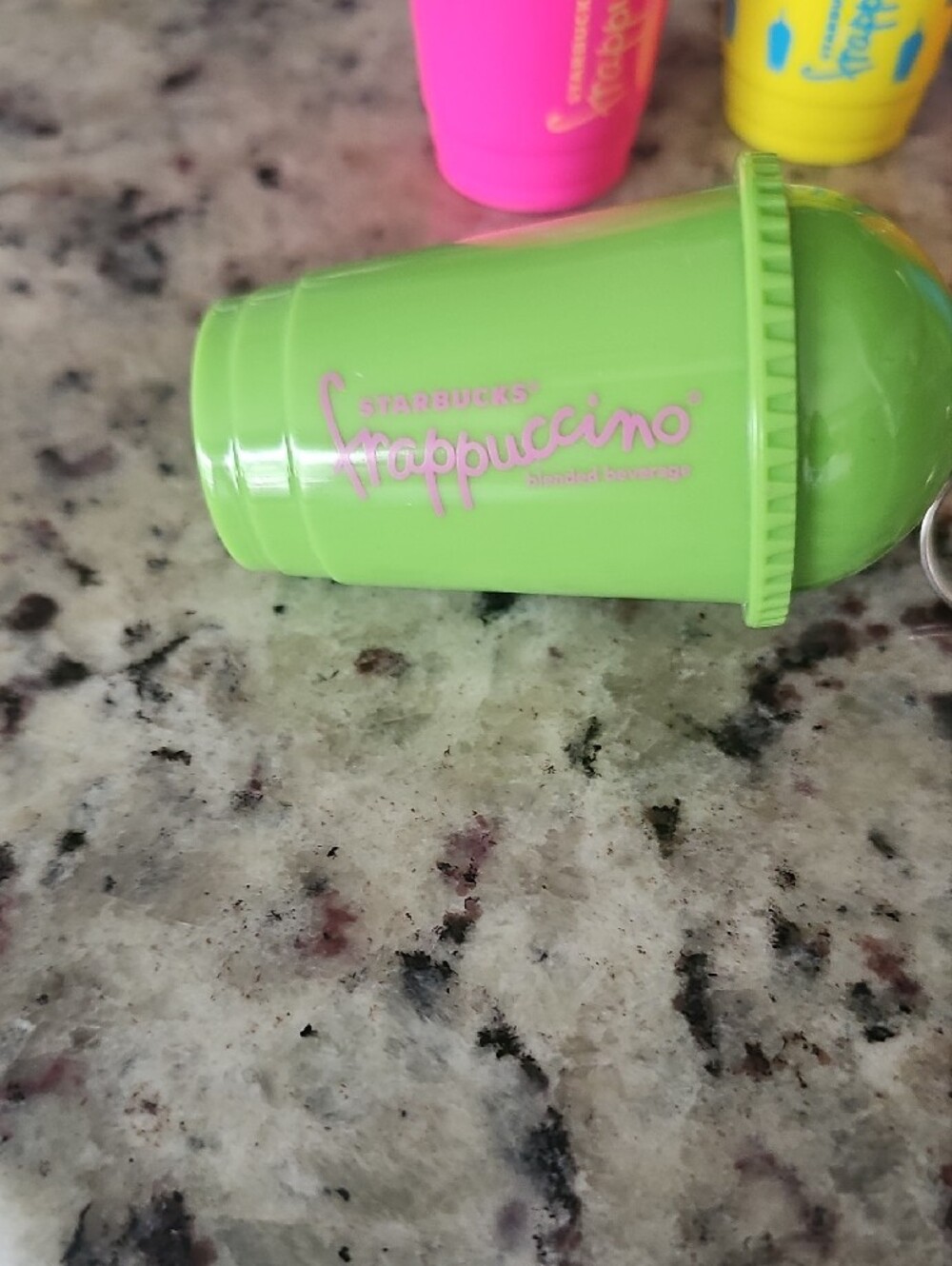 Starbucks Colorful Mini Frappuccino Keychain Set – Green Pink Yellow Orange Blue - Picture 2 of 6